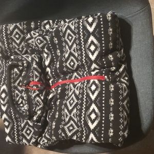 Eddie Bauer 1/4 zip fleece women's pullover size XL Black and White